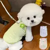 Novo Colete Floral de Primavera e Outono para Cães e Gatos, Fino, Amigo da Pele e com Guia Roupas Bichon