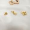 Cuentas Huecas de Calabaza Chapadas en Oro de 18K que Conservan el Color, Separadores de Cobre, Pulsera DIY, Joyería Texturizada Arrugada de Doble Agujero, Venta Caliente Transfronteriza