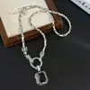 Colar Pingente Quadrado Pedra Negra Estilo Gótico Escuro para Mulheres Y2K Hot Girl Corrente de Clavícula Vintage Retrô Formato de Cobra Tendência