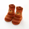 Meias Antiderrapantes para Bebê, Meias Infantis de Desenho Animado com Bolinhas para Primavera e Outono, Meias de Chão de Animal, Meias Antiderrapantes para Exportação