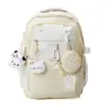Mochila Escolar Estudantil Estampa de Estrela Estilo Coreano Simples Têxtil Combina com Tudo Cordão Mochila Feminina Leve Viagem Lazer