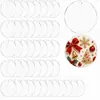 Discos acrílicos transparentes transfronteiriços com furos, chaveiro DIY de enfeite de Natal, acessório acrílico em branco para corte