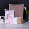 Bolsa de plástico transparente CPE con cremallera, engrosada, de EVA esmerilada, para embalaje de ropa interior, calcetines y ropa, autosellada.