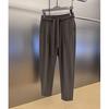 Calças masculinas casuais antirrugas de verão, cor sólida, corte tridimensional, calças ocidentais pequenas, microcone, calças harlan, calças retas pequenas, calças de cenoura