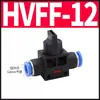 Conector rápido de tubería de aire neumática HVFF4/6/8/12/10, válvula manual, válvula de conmutación manual, válvula de descarga, alivio de presión