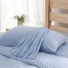 Fronha Simples Listrada Tricô Algodão Fronha Única Algodão Jersey Algodão Puro Par de Fronhas Venda Direta