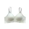 Sutiã feminino de verão respirável sem costura, com alças brilhantes, push-up e sem aro, para resfriamento e sustentação.