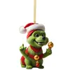 Decorações de Árvore de Natal Acrílicas Transfronteiriças Pingente Espírito Fantasma de Pelo Verde Decoração de Natal