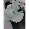 Camisa Yuran 26 Estilo Novo de Primavera Orgânica Algodão Jacquard Estampado Gola Redonda Ombro Normal Corte Justo Manga Curta