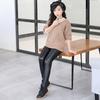 Pantalones de cuero para niñas 2021 leggings para primavera y otoño para niños pequeños y medianos pantalones de cuero para niños coreanos a través del espejo para pantalones al por mayor