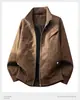 Chaqueta nueva de alta calidad para hombre Primavera 2026, chaqueta de color liso a la moda con cuello de solapa, abrigo exterior casual holgado para exteriores