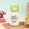 Novo Copo Duplo de Desenho Animado Aço Inoxidável 316 Fofo Térmico Infantil Alta Aparência Portátil de Mão para Bolso