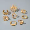 Joyería Transfronteriza Europea y Americana Estilo Festivo Estrella de Mar Vieira Anillo Abierto Ins Aleación Girasol Set de Anillos