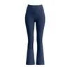 Calças de Pele de Tubarão Micro-flare Femininas Roupas de Exterior Calças de Yoga Novas Cintura Alta Emagrecedoras Controle de Barriga Levanta Bumbum Calças Yoga Barbie Calças Flare Femininas