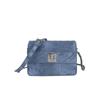 Moda 2025 Nova Bolsa Transversal Elegante Feminina Versátil Jeans Pequena Quadrada Retrô Acolchoada Corrente Mini Bolsa para Celular