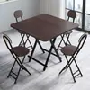 Mesa plegable para uso doméstico, mesa de comedor portátil simple, mesa cuadrada para apartamentos de alquiler, mesa de comedor minimalista de tamaño pequeño