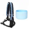 Alça de Corda Paracord para Garrafa de Água em Estoque Transfronteiriça, Manga Portátil para Copo Espacial, Alça de Transporte de Copo com Manga de Base de Silicone para Garrafa de Água Portátil ao Ar Livre