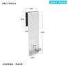 Gancho trasero para puerta de vidrio transfronterizo, sin perforaciones, para colgar en la pared, de 2 cm de grosor, de acero inoxidable, para puerta de armario
