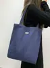 Bolso de Lona de Mezclilla para Hombres y Mujeres, Bolso Tote de Hombro de Gran Capacidad, Para Viajes al Trabajo, Casual, De Gama Alta, Bolso de Mano Simple y Versátil