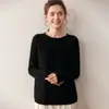 Suéter de Cachemira, Suéter Femenino Básico, Nuevo Suéter Cálido Ceñidor de Cintura Cuello Redondo Escote Bajo de Punto Listo para Usar