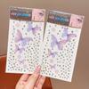 Adesivos de Maquiagem Facial Super Fada Infantil Concha Pérola Strass Borboleta Menina Bebê Maquiagem para Apresentação Adesivos Faciais de Diamante Adesivos para Canto dos Olhos