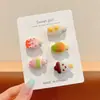 Presilha de Cabelo Mini Sorvete Doce e Fofa, Presilha Bico de Pato Versátil Estilo Verão Menina, Acessório de Cabelo para Franja Lateral