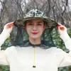 Herramientas para Abejas Yihengjian Sombrero de Abeja Camuflado Anti-Picadura de Abeja Sombrero de Abeja de Doble Círculo Sombrero Protector para Exteriores Sombrero Anti-Mosquitos para Pesca
