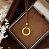2026 Novo Modelo Novo Estilo Étnico Chinês Dourado Areia Fio Vermelho Fivela da Paz Pulseira Colar Joias de Ano Novo Presente