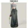 Jeans Vintage Azules de Otoño con Forma de Pera de Pierna Ancha para Mujer, Tendencia Nueva Americana de Cintura Alta, Pantalones Sueltos con Caída, Largo hasta el Suelo