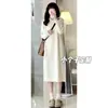 145 suéter longo estilo preguiçoso curto feminino outono e inverno xs base interna manga longa com capuz vestido de tricô