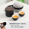 Juego de té para viajes al aire libre, de cerámica, para taza exprés, una tetera, cuatro tazas, portátil, sencillo, para negocios, regalo de mano, logotipo
