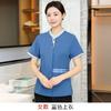 Limpeza roupa de trabalho manga curta quarto de hotel chão PA tia da limpeza roupa de trabalho roupas de verão roupas de limpeza respirável tamanho grande