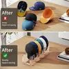 Estante Transparente de Acrílico Personalizado con Sección Desmontable de 7 Ranuras para Gorras de Béisbol Adecuado para Armarios de Dormitorio Tocadores