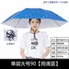 Sombrero Paraguas de Doble Capa, A Prueba de Viento e Impermeable, Paraguas de Pesca Montado en la Cabeza, Protección Solar, Sombrero Paraguas Grande Superior, Parasol para Exteriores