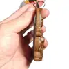 Estátua Amuleto Pingente Esculpida em Agarwood Sólido Lua da Água Guanyin Buda para Decoração de Carro e Casa