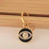 Nuevos Suministros Transfronterizos Estilo Bohemio Europeo y Americano Chapado en Cobre Oro de 18 Quilates Gota de Aceite Zircón Ojo del Diablo Pendientes para Mujer