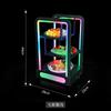 Plato de fruta rectangular de tres capas con luz LED, plato de fruta dedicado para KTV, plato creativo de snacks LED para discoteca