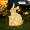 Luces Impermeables para Paisajismo de Jardín, Luces de Conejo Brillantes, Luces para Césped, Luces de Animales para Exteriores, Luces de Jardín, Luces para Paisajismo de Jardín