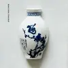 Pegatina para Refrigerador Moda Retro Hogar Refrigerador Imán Maceta Azul y Flor Panda Imán Cerámico