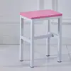 Bancos de taller, bancos de trabajo para línea de montaje de fábrica, bancos cuadrados pequeños de acero y madera, bancos de hierro para comida rápida, bancos de entrenamiento
