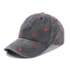 Sombrero de sol retro lavado y desgastado Amazon Temu transfronterizo europeo y americano, gorra de béisbol para mujer con bordado de corazón, venta al por mayor