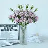 Día de San Valentín Flor Individual de Tela de Seda Estilo Pintura al Óleo Rosa Retro Flor Artificial Decoración para el Hogar y Bodas Flor Artificial de Alta Gama