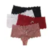 Comércio Exterior Transfronteiriço Calcinha Sexy de Renda de Alta Qualidade Cintura Média Feminina Tanga Plus Size Europeia e Americana