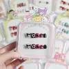 Uñas Vestibles de Dibujos Animados para Niños 2025 Estilo Año Nuevo Manicura Corta para Niñas Dulce Estudiante Estilo Lindo Piezas de Uñas Vestibles