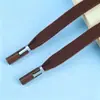Cabo Plano de Poliéster-Algodão de 1cm, Cordão Colorido para Capuz, Cordão Versátil Casual para Cintura, Conjunto de Duas Peças em Liga com Sino, Em Estoque