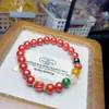 Pulseira de Areia Imperial de Conteúdo Médio com Ágata Cinco Deuses da Riqueza, um Presente de Aniversário para Namorada ou Melhor Amiga, ou para Uso Pessoal