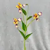 Nuevas Flores Artificiales para Boda y Decoración del Hogar, Pequeñas Orquídeas Iris Estilo Pintura al Óleo, Flores Falsas para Escaparates de Centros Comerciales y Arreglos de Paisajismo