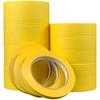 Fita de papel para mascaramento amarelo 50 m papel para mascaramento de carro piso estacionamento marcação separação de cores papel tinta decoração diatomácea lama