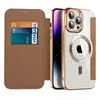 Funda Magnética Chapada en Oro Business Gold Shield para iPhone 15 Pro, Protección Antirrobo contra Deslizamiento, Funda de Cuero tipo Flip Cover para iPhone 16 Pro Max, iPhone 13