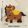 Nueva Etiqueta Bordada Autoadhesiva de Animales Caricatura Pony Accesorios DIY Funda de Teléfono Móvil Accesorios para Taza de Agua Pegatinas de Tela